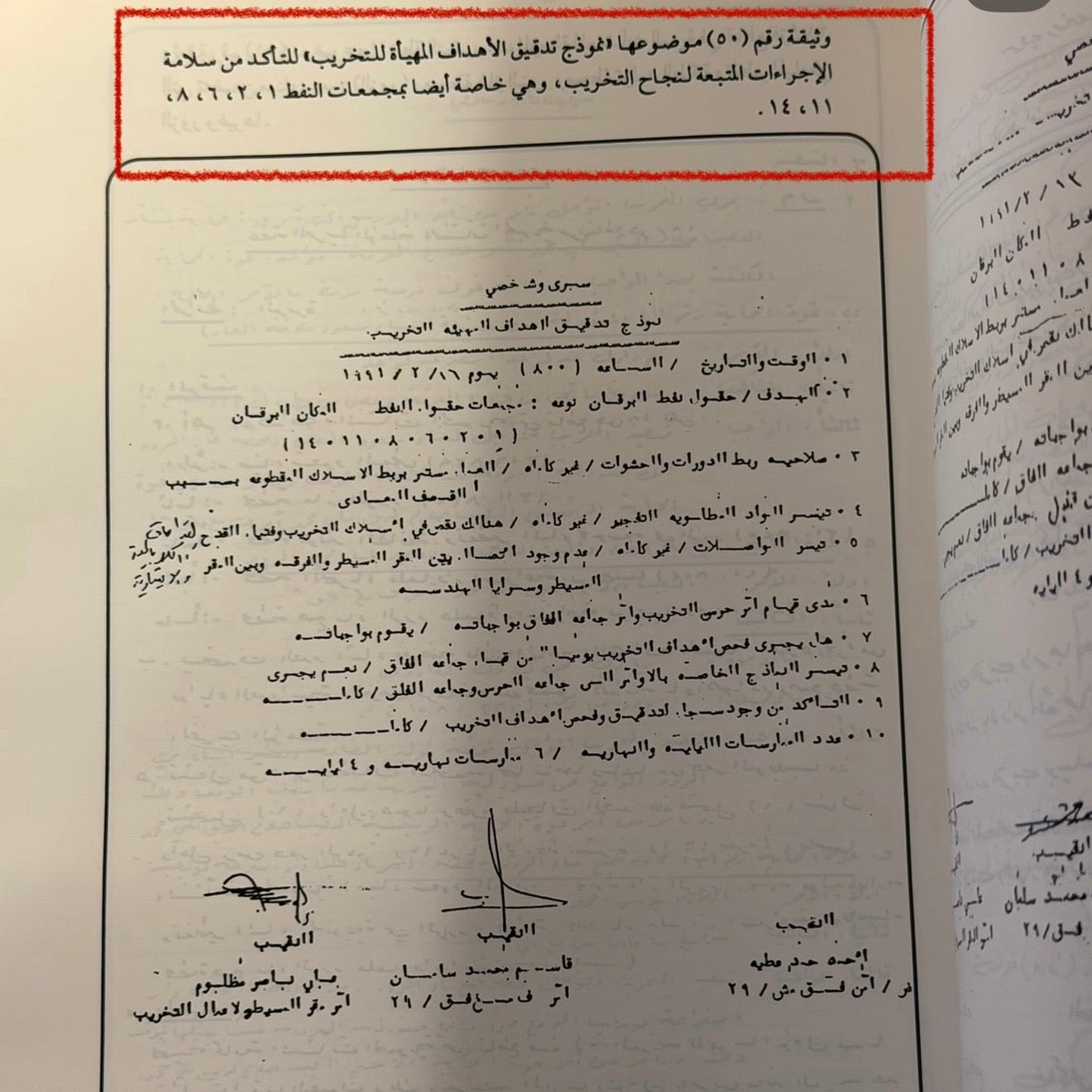 تدمير ابار النفط