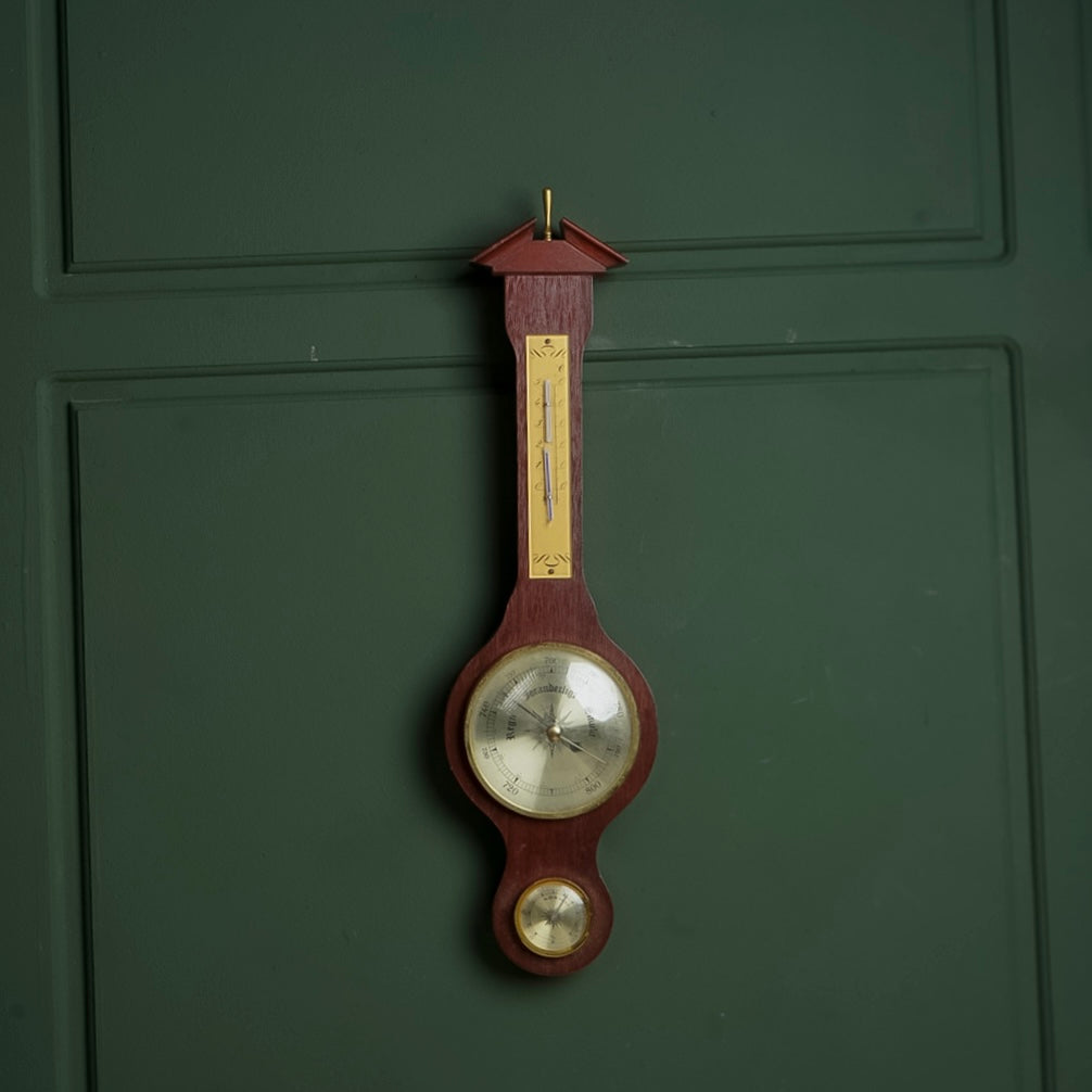 Thermometer wood بارومتر