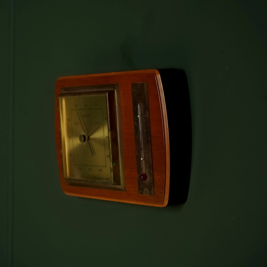 Thermometer wood بارومتر