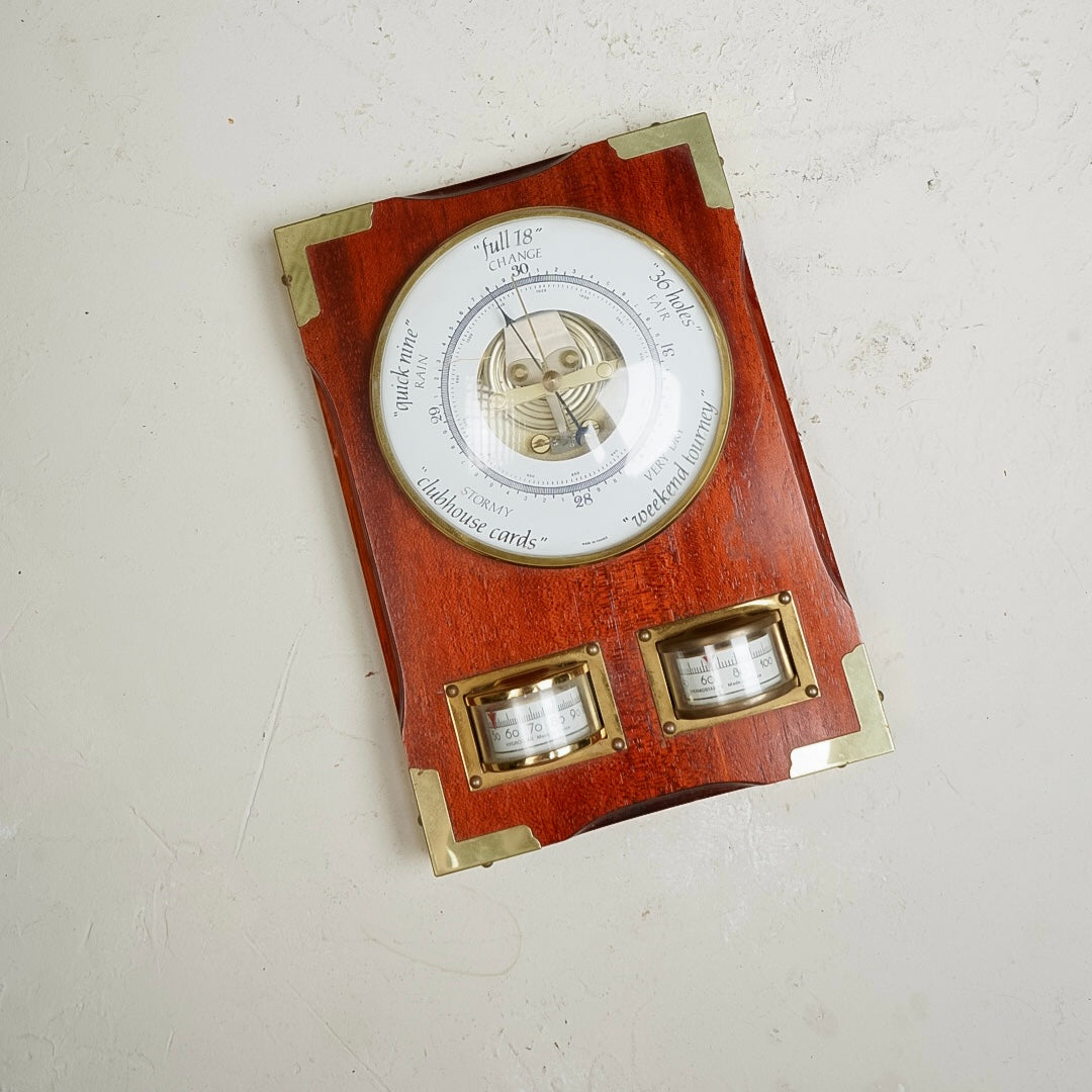Thermometer wood بارومتر