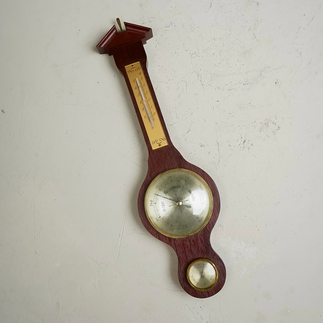 Thermometer wood بارومتر