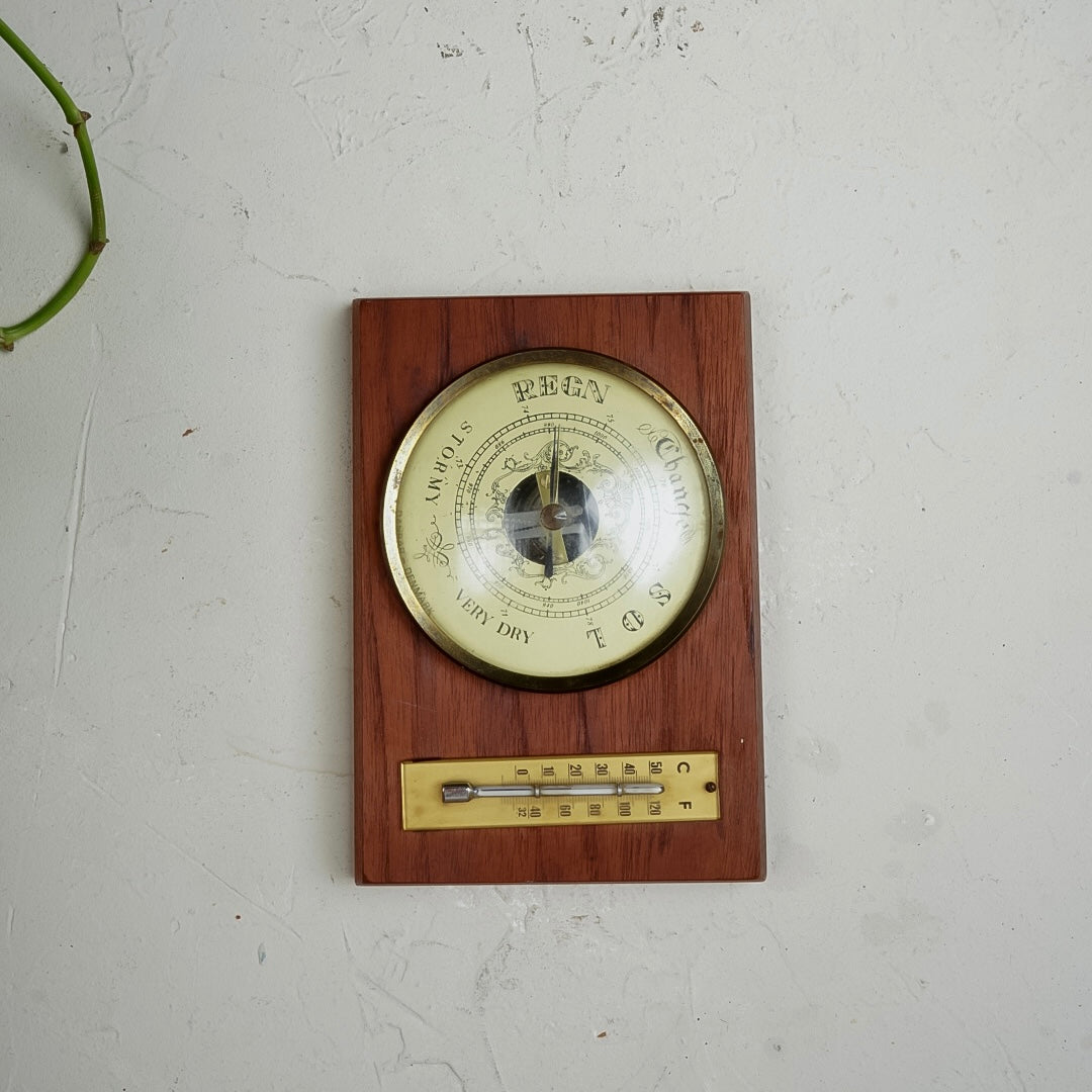 Thermometer wood بارومتر